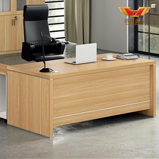 الفاخرة ذات الخشب الخشبي-المكتب التنفيذي-ديسك-مع ذلك-CABINET-H85-0177-3