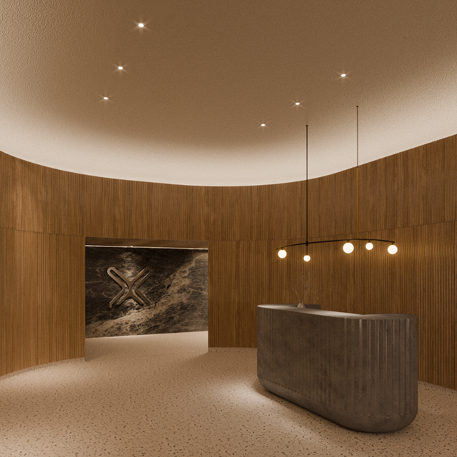 تصميم ألواح الجدران الخشبية للضيافة من شركة Wilson Associates