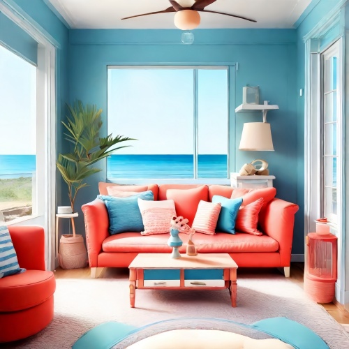 الأزرق البحري والمرجان