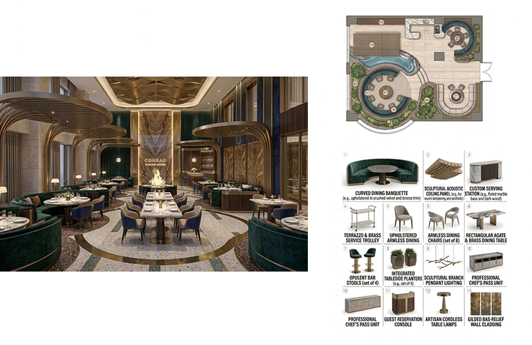 Conrad & Waldorf Astoria(Restaurant) كونراد ووالدورف أستوريا (مطعم)