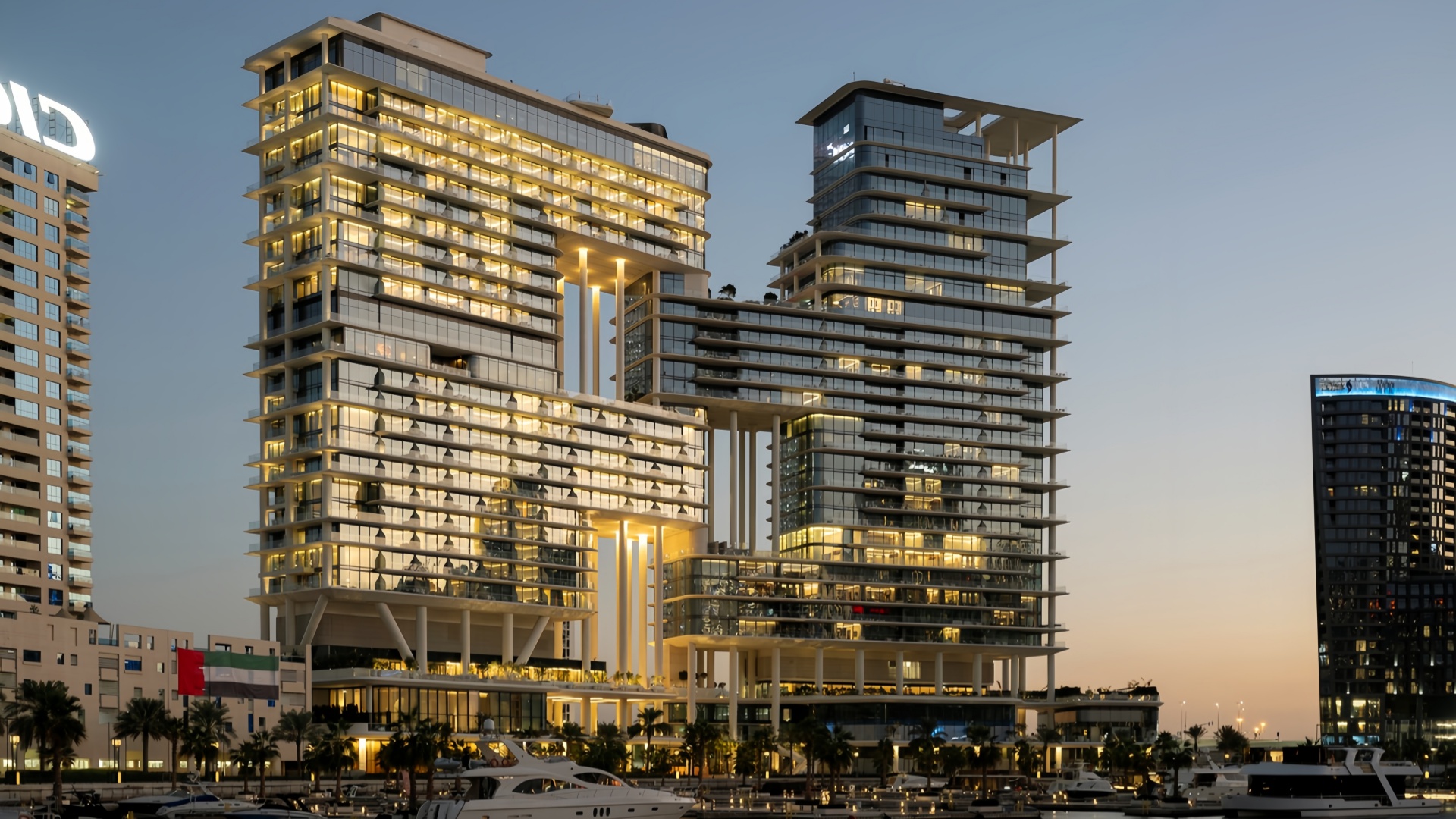 التصميم الداخلي للفنادق والشقة الفاخرة في Marasi Bay Towers في دبي