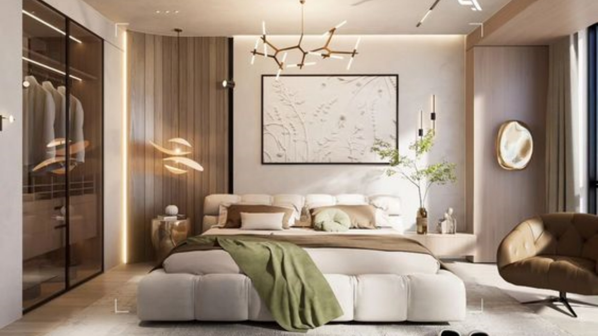 تصميم غرفة نوم الفندق الحديثة