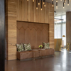 تصميم ألواح الجدران الخشبية للضيافة من شركة Wilson Associates