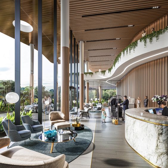 تصميم ردهة صالة الفندق